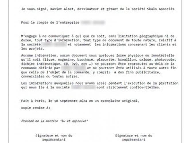 contrat confidentialité