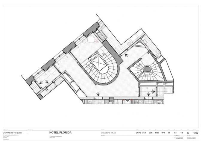 Plan des circulations R+4 