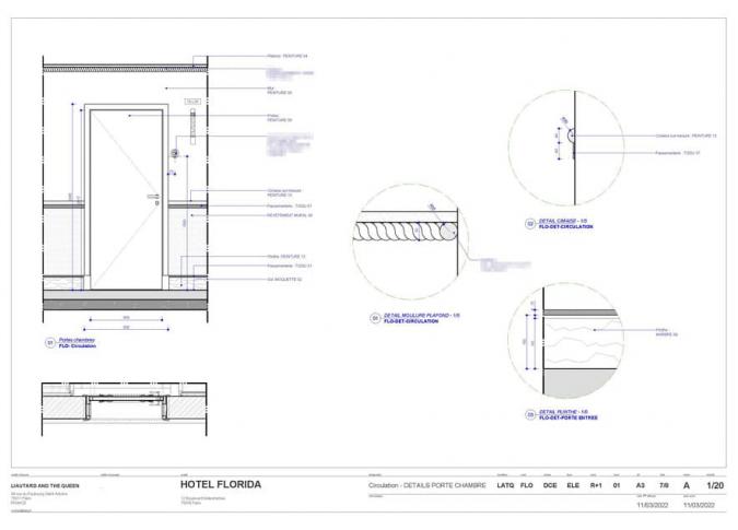 Détail porte chambre