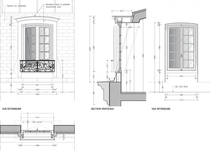 modification des façades extérieures et des aménagements intérieurs d’un hôtel particulier