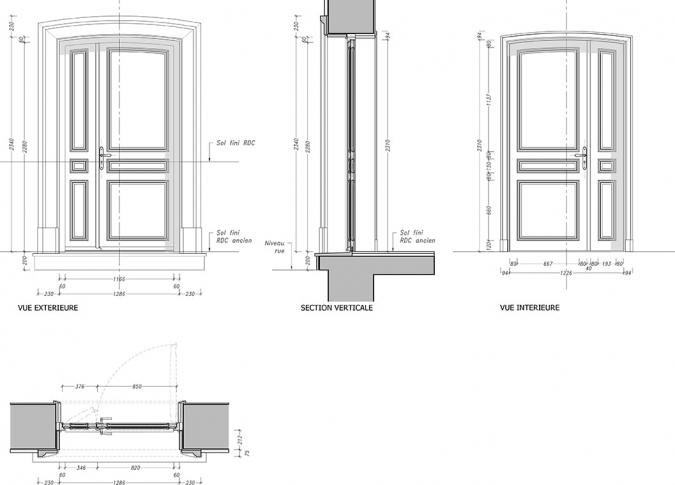 modification des façades extérieures et des aménagements intérieurs d’un hôtel particulier